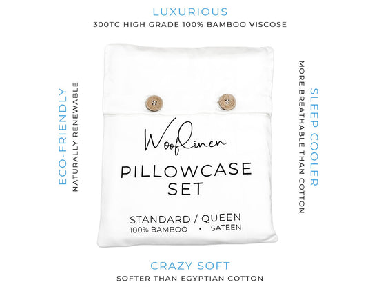 100% Bamboo Pillowcase Set - Wooflinen